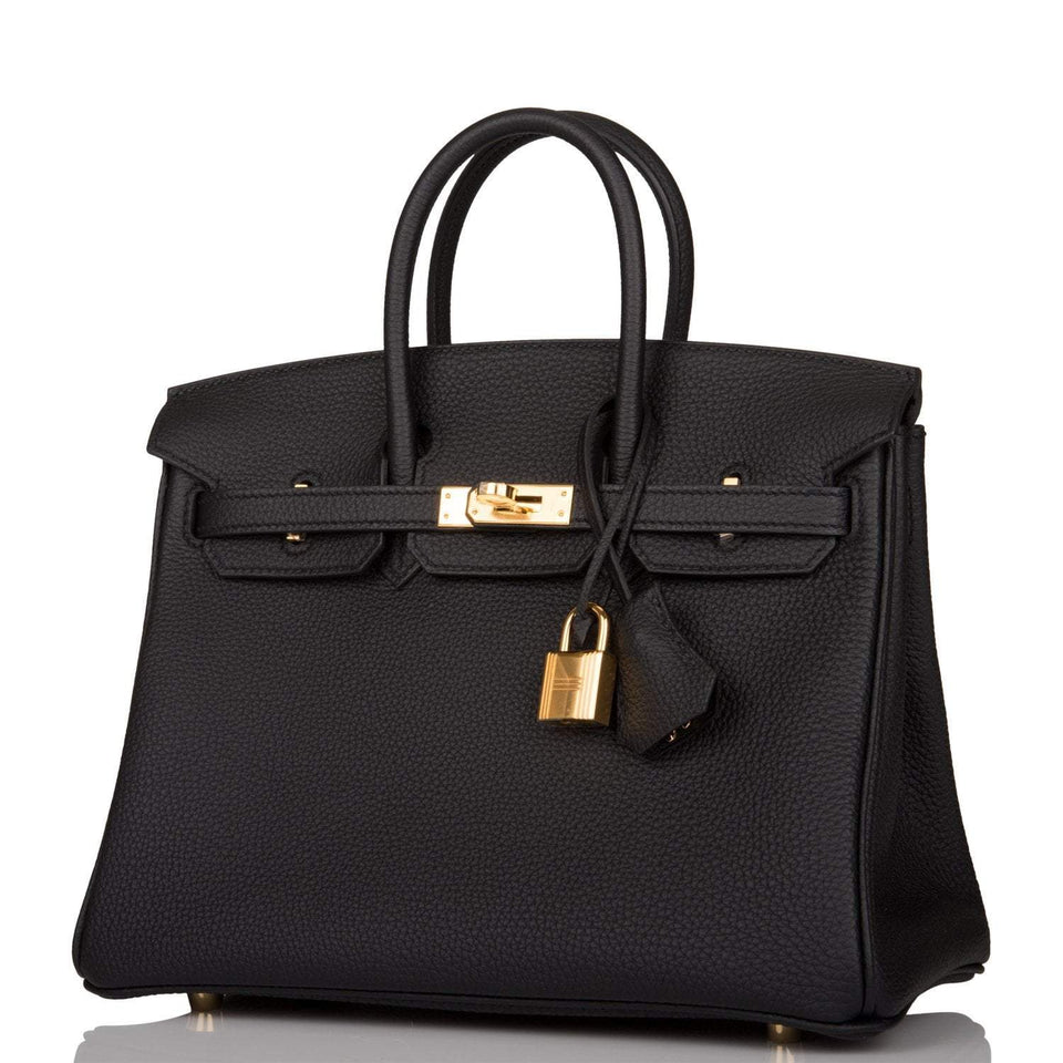 Hermes Birkin 25 Black Togo Gold Hardware