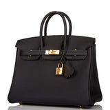 Hermes Birkin 25 Black Togo Gold Hardware
