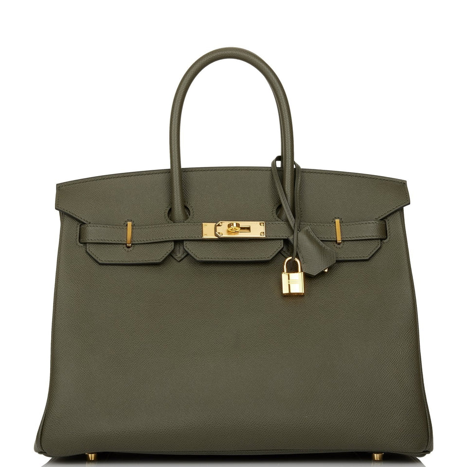 Hermes Birkin 35 Vert de Gris Epsom Gold Hardware