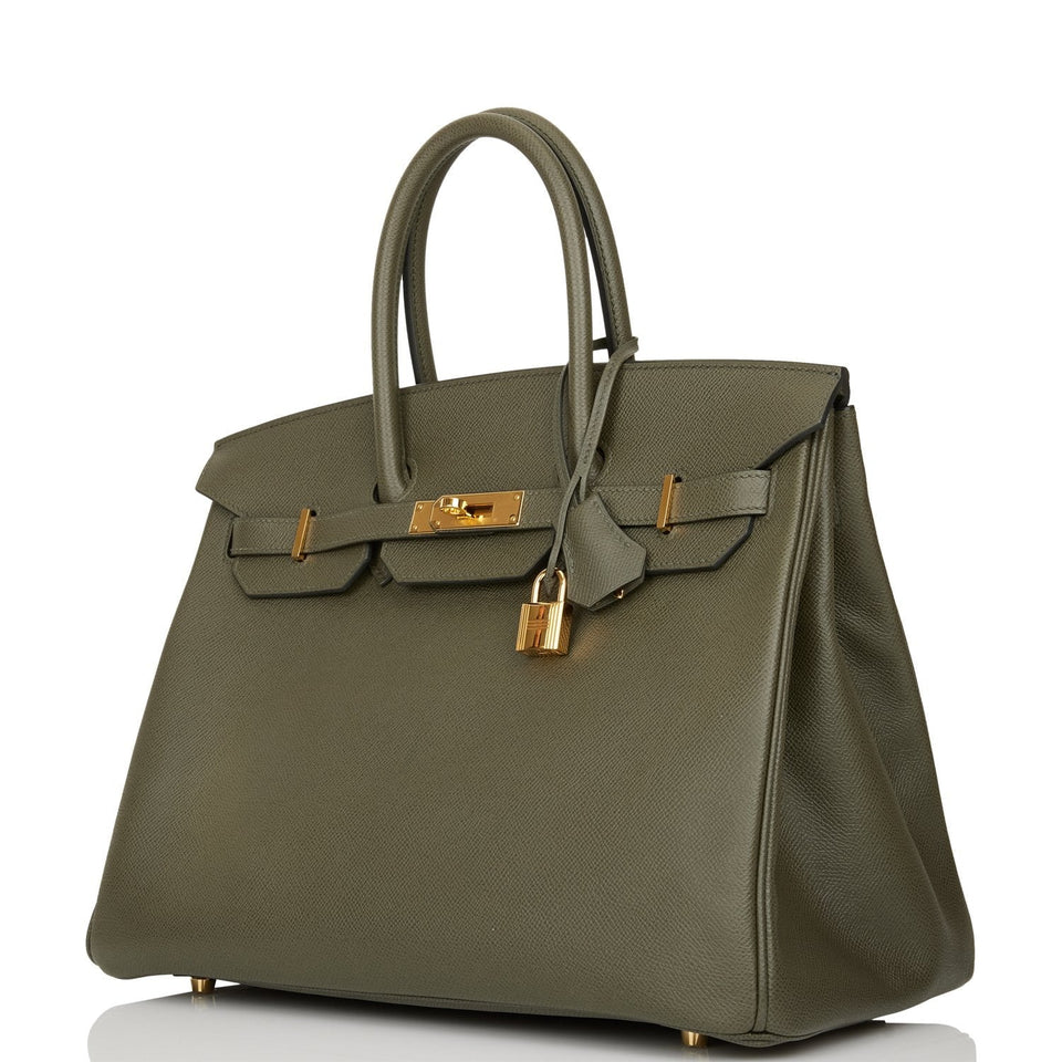 Hermes Birkin 35 Vert de Gris Epsom Gold Hardware
