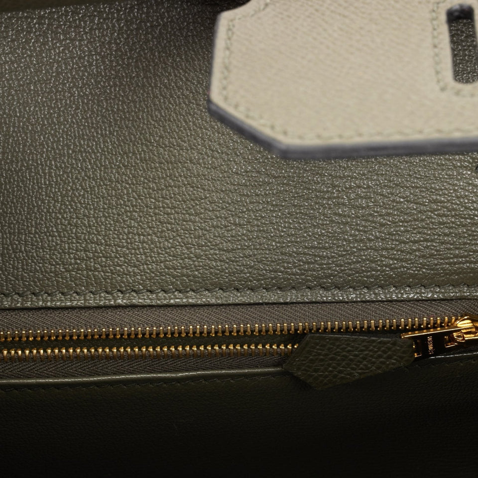 Hermes Birkin 35 Vert de Gris Epsom Gold Hardware