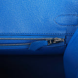 Hermes Birkin Sellier 30 Bleu France Epsom Palladium Hardware