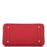 Hermes Birkin 30 Rouge Casaque Epsom Gold Hardware