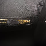 Hermes Birkin 25 Black Togo Rose Gold Hardware