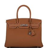 Hermes Birkin 30 Gold Togo Palladium Hardware