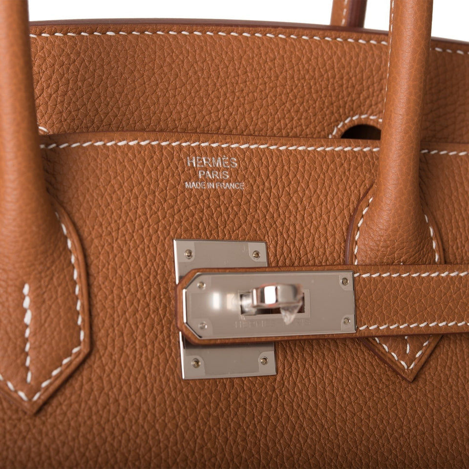 Hermes Birkin 30 Gold Togo Palladium Hardware