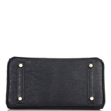 Hermes Birkin 25 Bleu Indigo Ostrich Rose Gold Hardware