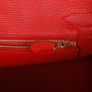 Hermes Special Order (HSS) Birkin 30 Rouge Casaque Togo Gold Hardware