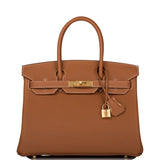 Hermes Birkin 30 Gold Togo Gold Hardware