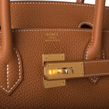 Hermes Birkin 30 Gold Togo Gold Hardware