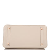 Hermes Birkin 30 Craie Togo Rose Gold Hardware