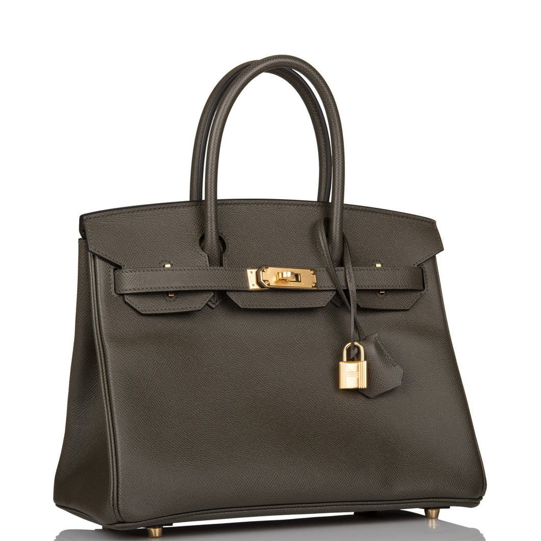 Hermes Birkin 30 Vert de Gris Epsom Gold Hardware