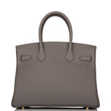 Hermes Birkin 30 Etain Togo Gold Hardware