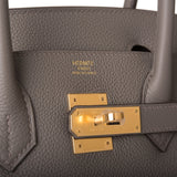 Hermes Birkin 30 Etain Togo Gold Hardware