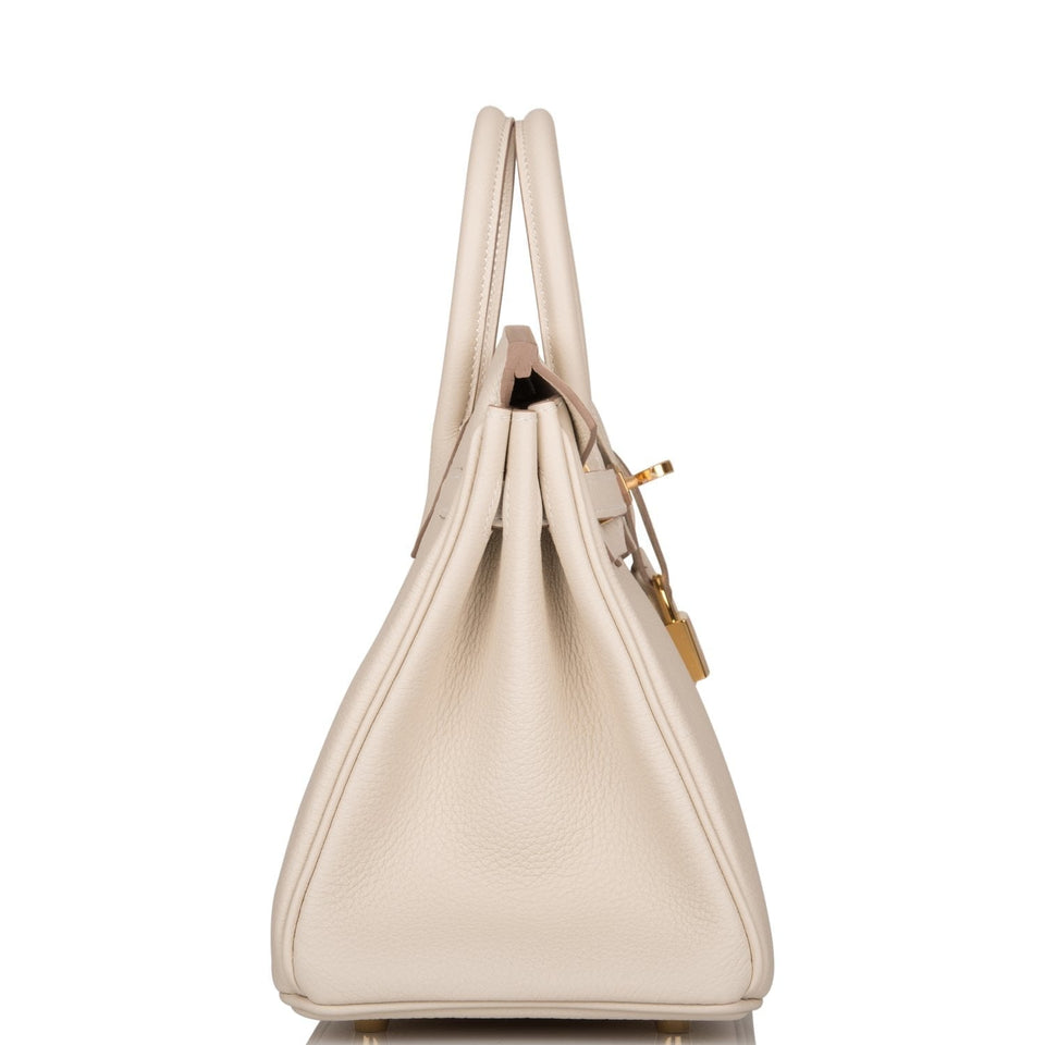 Hermes Birkin 25 Craie Togo Gold Hardware