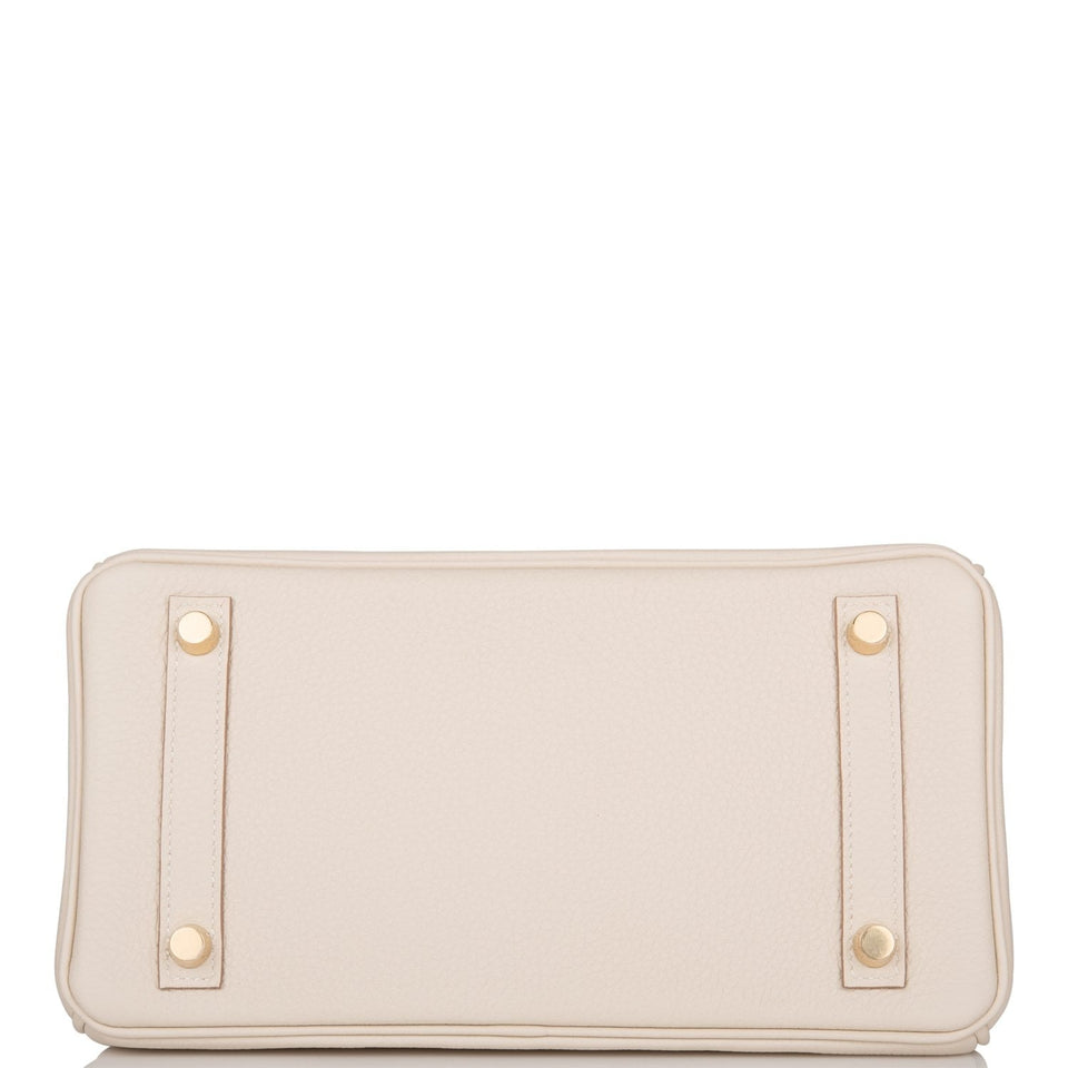 Hermes Birkin 25 Craie Togo Gold Hardware