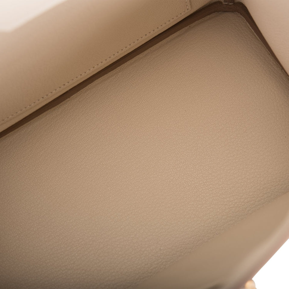 Hermes Birkin 25 Craie Togo Gold Hardware