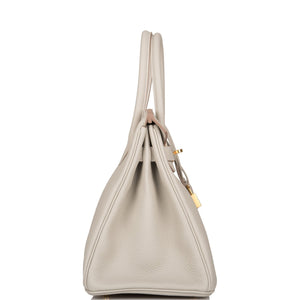 Hermes Birkin 30 Gris Perle Togo Gold Hardware