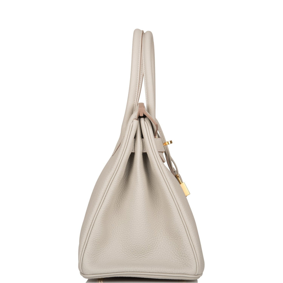 Hermes Birkin 30 Gris Perle Togo Gold Hardware