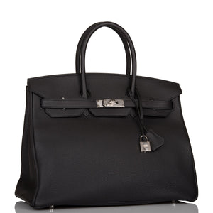 Hermes Birkin 35 Black Togo Palladium Hardware