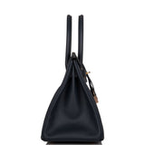 Hermes Birkin 30 Bleu Indigo Epsom Rose Gold Hardware