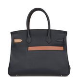 Hermes Colormatic Birkin 30 Caban, Black and Chai Swift Palladium Hardware