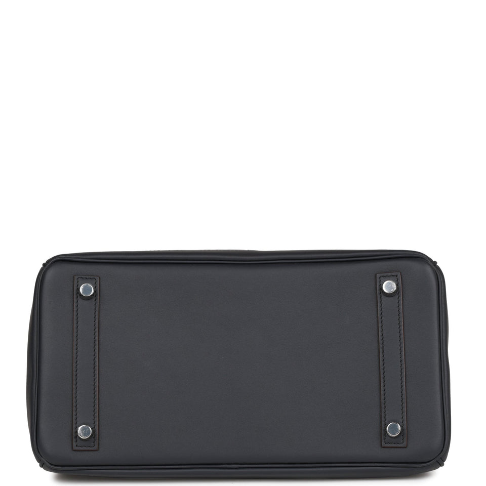 Hermes Colormatic Birkin 30 Caban, Black and Chai Swift Palladium Hardware