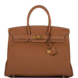 Hermes Birkin 35 Gold Togo Gold Hardware