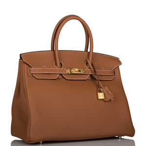 Hermes Birkin 35 Gold Togo Gold Hardware