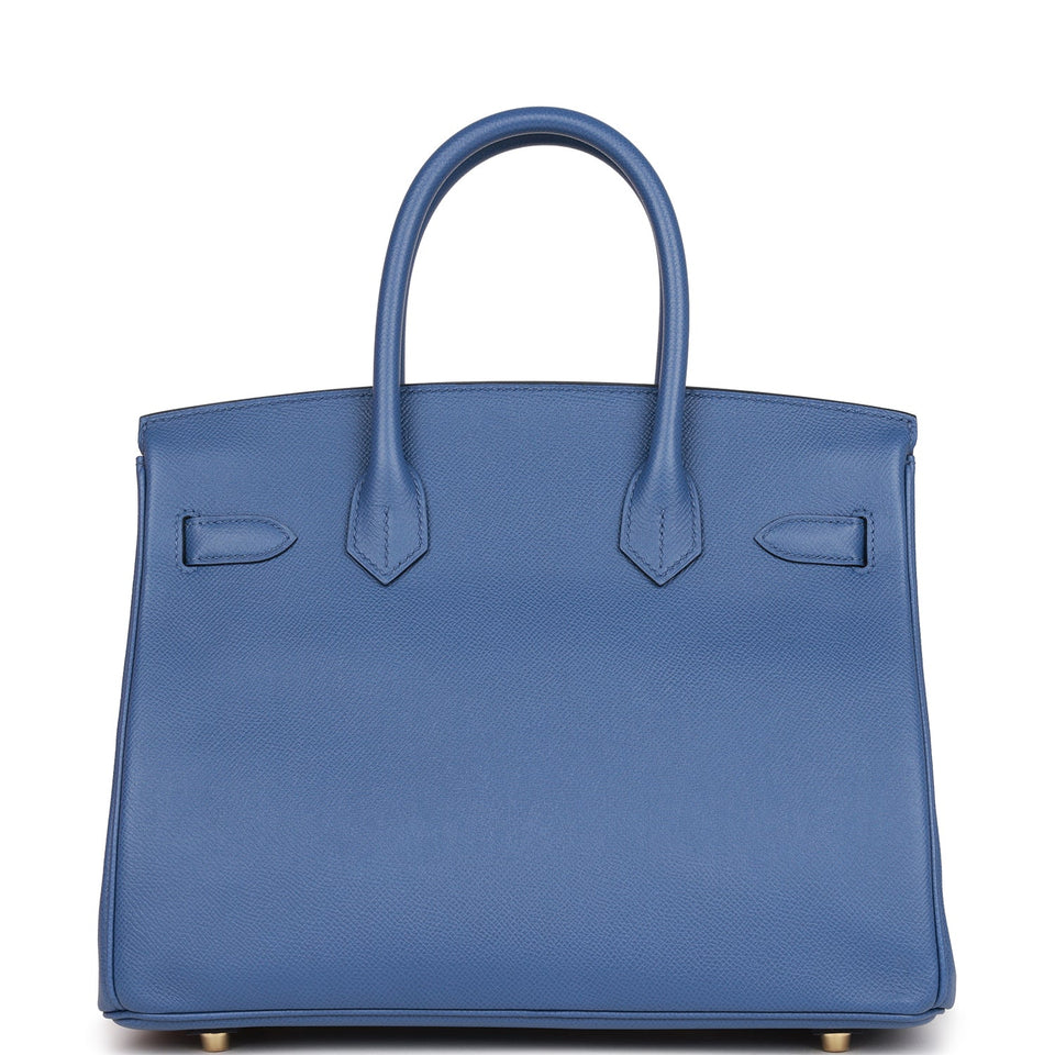 Hermes Birkin 30 Bleu Brighton Epsom Gold Hardware