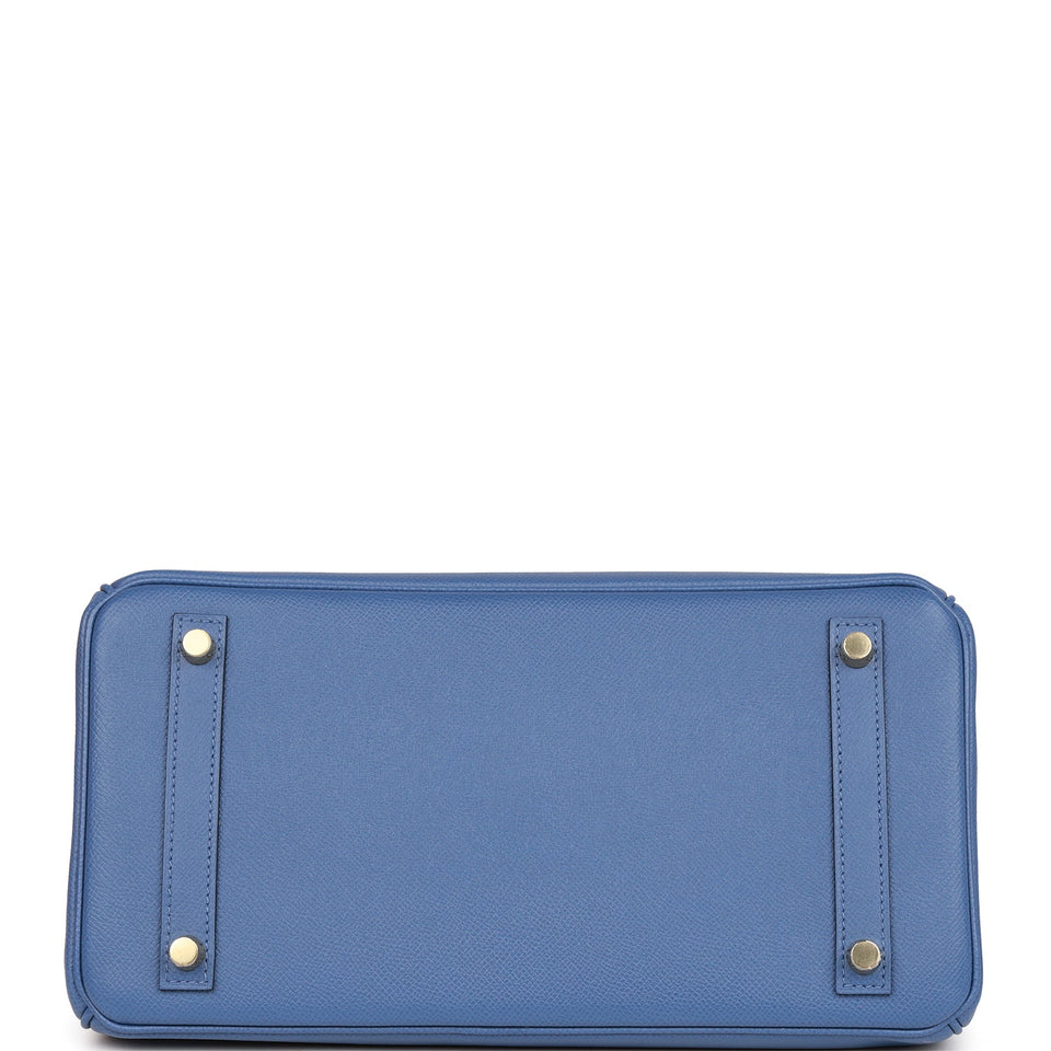 Hermes Birkin 30 Bleu Brighton Epsom Gold Hardware