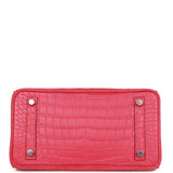 Hermes Birkin 25 Rose Extreme Matte Alligator Palladium Hardware