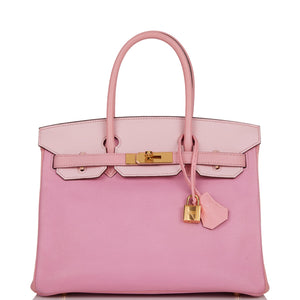 Hermes Special Order (HSS) Birkin 30 Bubblegum, Rose Confetti and Rose Sakura Chevre Gold Hardware