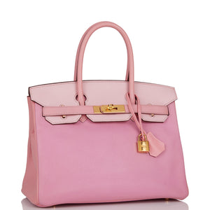 Hermes Special Order (HSS) Birkin 30 Bubblegum, Rose Confetti and Rose Sakura Chevre Gold Hardware