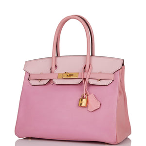 Hermes Special Order (HSS) Birkin 30 Bubblegum, Rose Confetti and Rose Sakura Chevre Gold Hardware