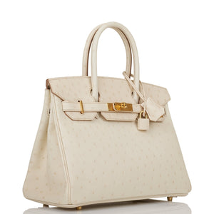 Hermes Birkin 30 Beton Ostrich Gold Hardware