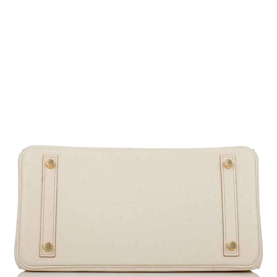 Hermes Birkin 30 Beton Ostrich Gold Hardware