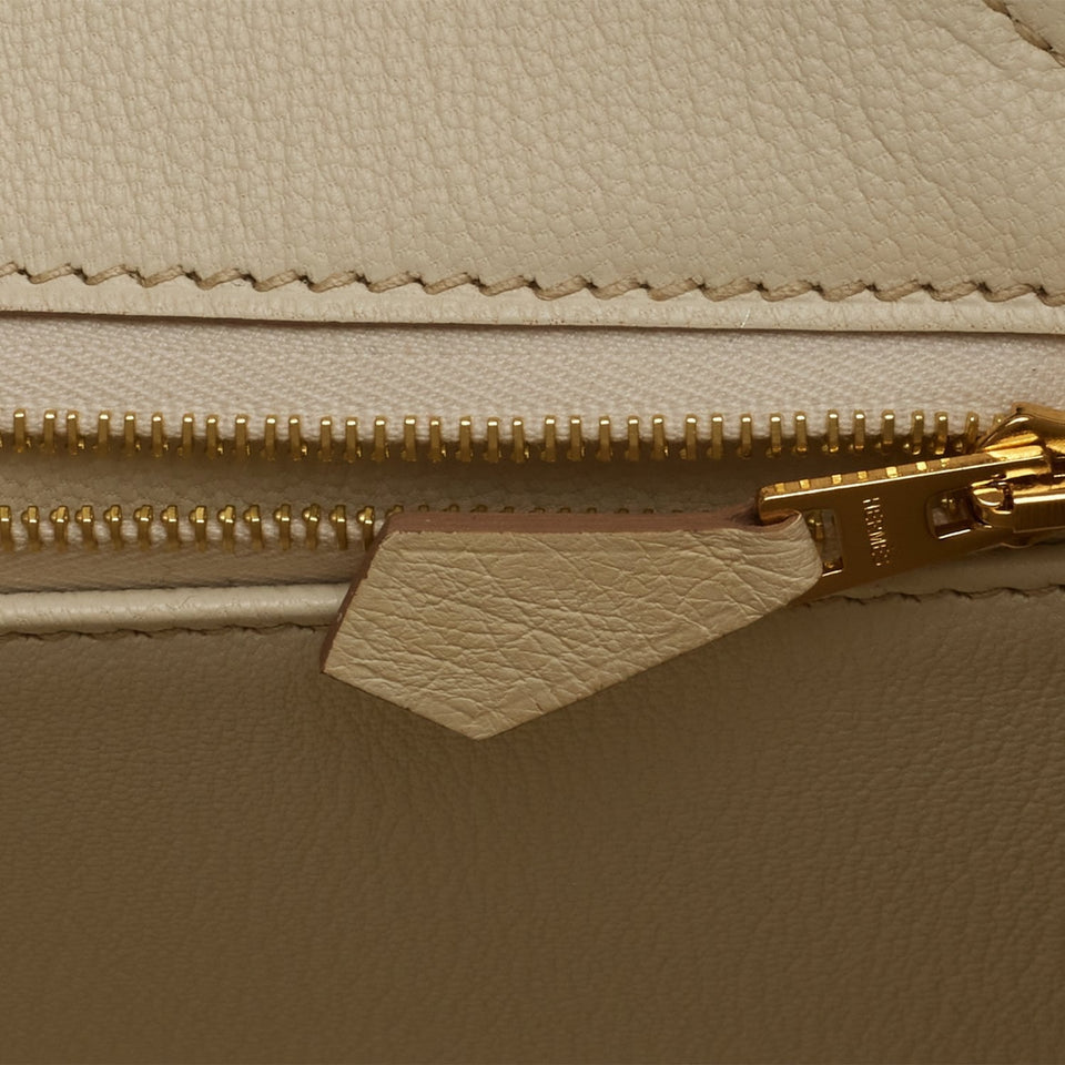 Hermes Birkin 30 Beton Ostrich Gold Hardware