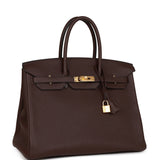 Hermes Birkin 35 Rouge Sellier Clemence Gold Hardware