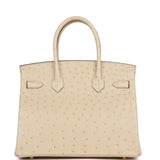 Hermes Birkin 30 Parchemin Ostrich Gold Hardware
