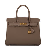 Hermes Birkin 30 Etoupe Togo Gold Hardware