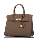 Hermes Birkin 30 Etoupe Togo Gold Hardware