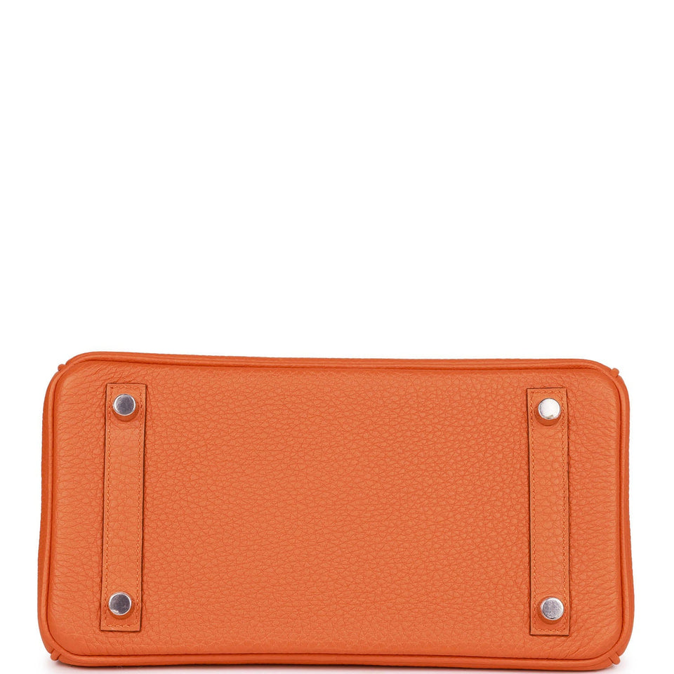 Hermes Birkin 25 Orange Togo Palladium Hardware
