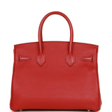 Hermes Birkin 30 Rouge Garance Togo Gold Hardware