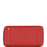 Hermes Birkin 30 Rouge Garance Togo Gold Hardware