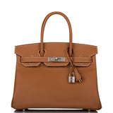 Hermes Birkin 30 Gold Epsom Palladium Hardware