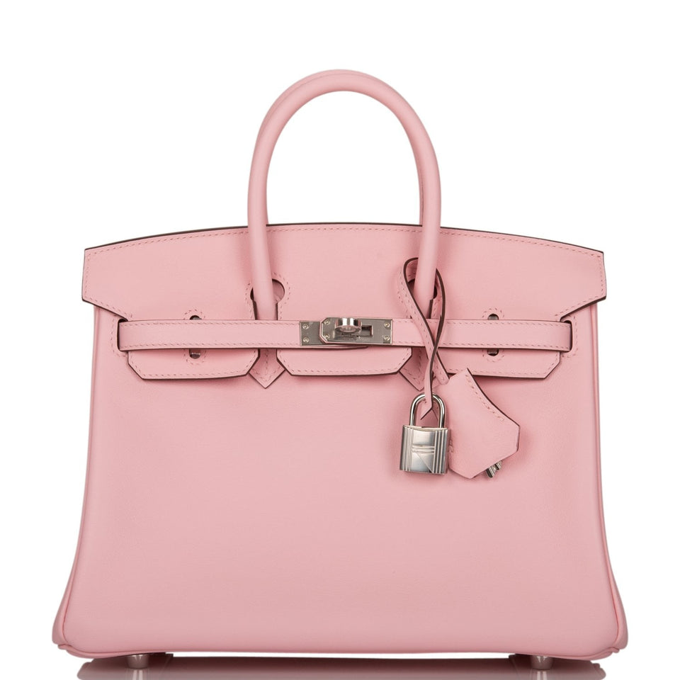 Hermes Birkin 25 Rose Sakura Swift Palladium Hardware