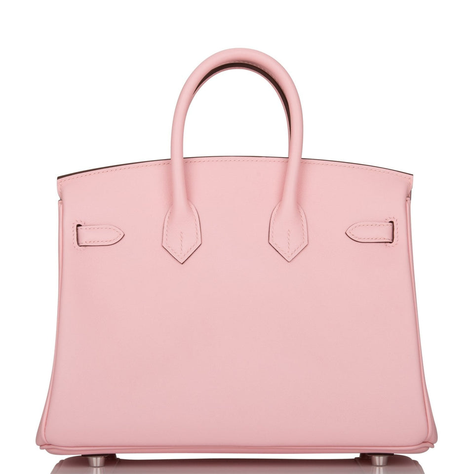 Hermes Birkin 25 Rose Sakura Swift Palladium Hardware