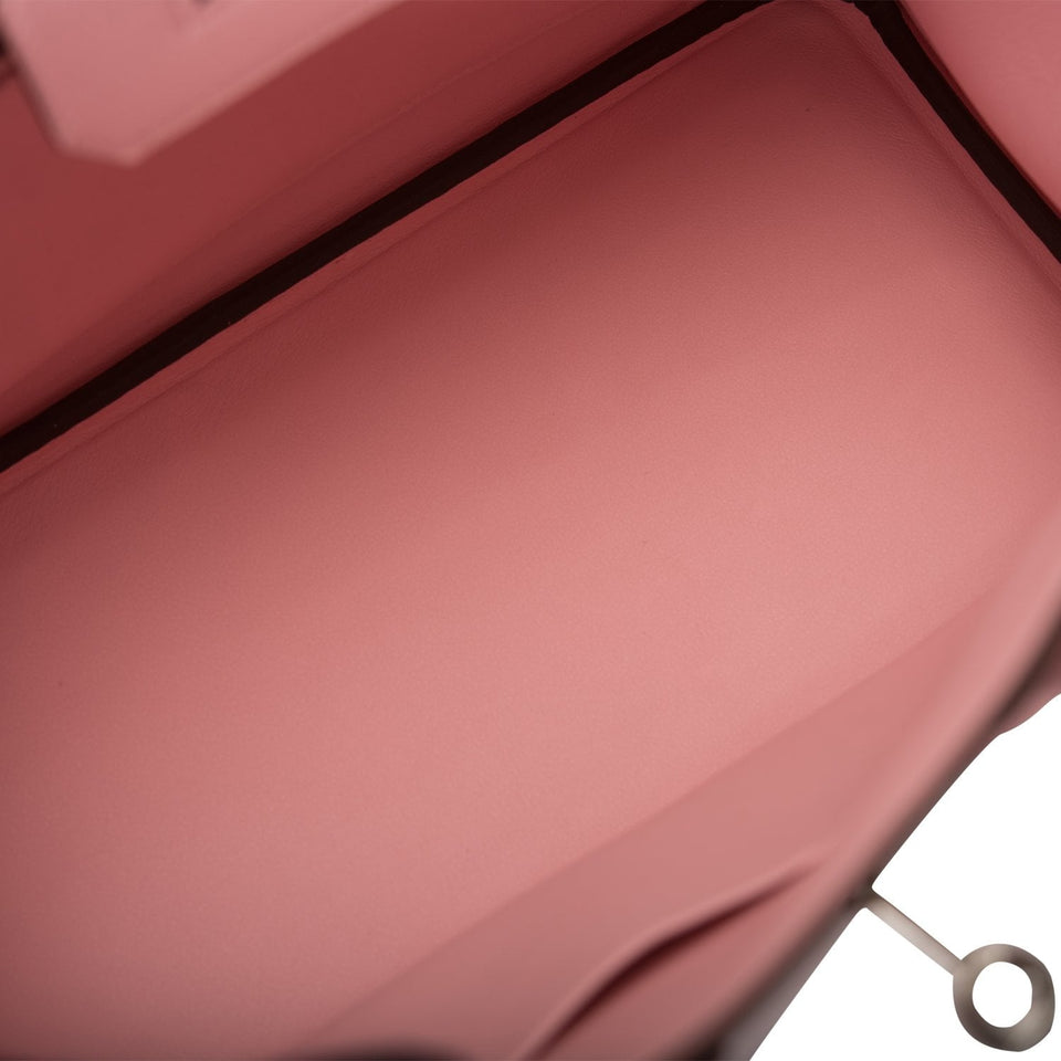 Hermes Birkin 25 Rose Sakura Swift Palladium Hardware