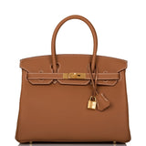 Hermes Birkin 30 Gold Togo Gold Hardware